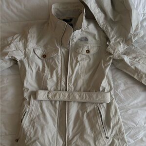 The North Face Belted Beige Rain Jacket